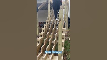 Building Stair Stringer for Picture frame decking #construction #deckbuilder #stairs