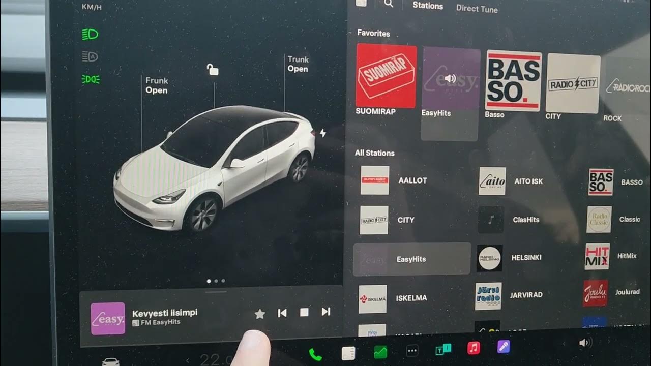 How to Set and Remove Favorite Radio stations on tesla model y - YouTube