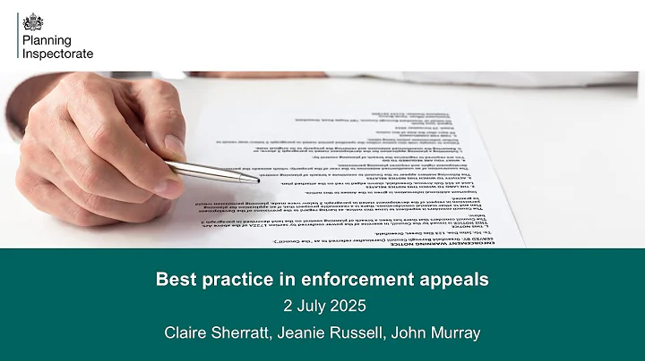 Best practice in enforcement appeals