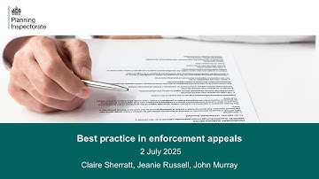 Best practice in enforcement appeals