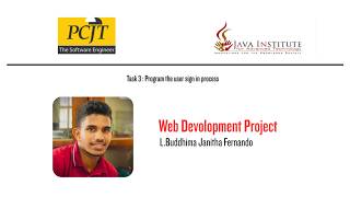 Task 3 : Program the user sign in process | Buddhima Janitha