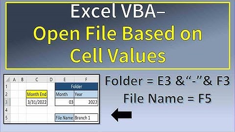 Excel VBA Buka File Berdasarkan Nilai Sel