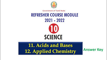 #refresher Course module Answers|Class 10|Science|English Medium|10th std Science