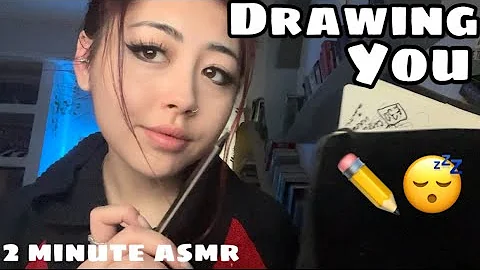 ASMR drawing you in 2 minutes ✏️😴(fast & aggressive, soft spoken)