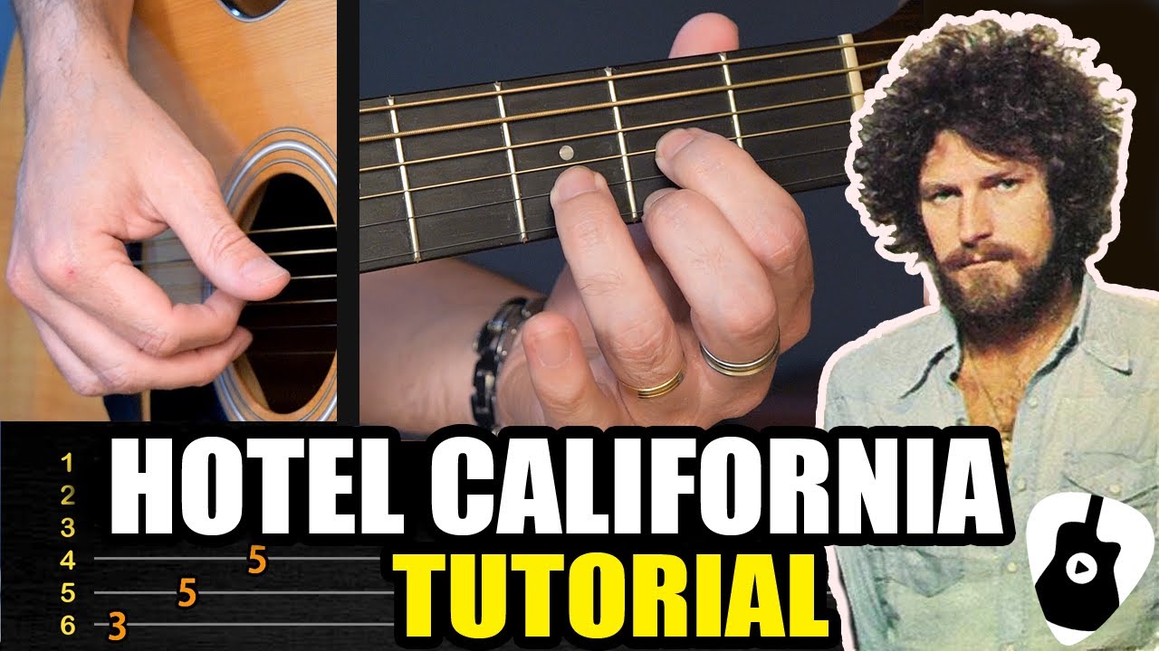 Aprende como tocar HOTEL CALIFORNIA en guitarra acústica Tutorial completo NOTAS Y ACORDES