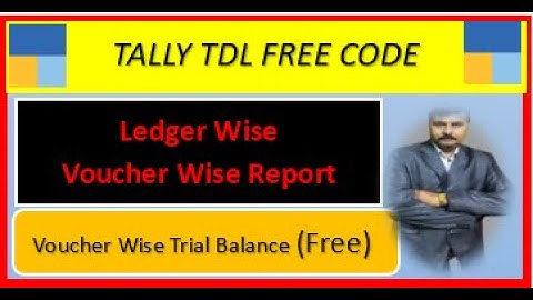 Tally TDL Free Code || (Ledger Wise Voucher Wise Report) || (Voucher Wise Trial Balance) ||