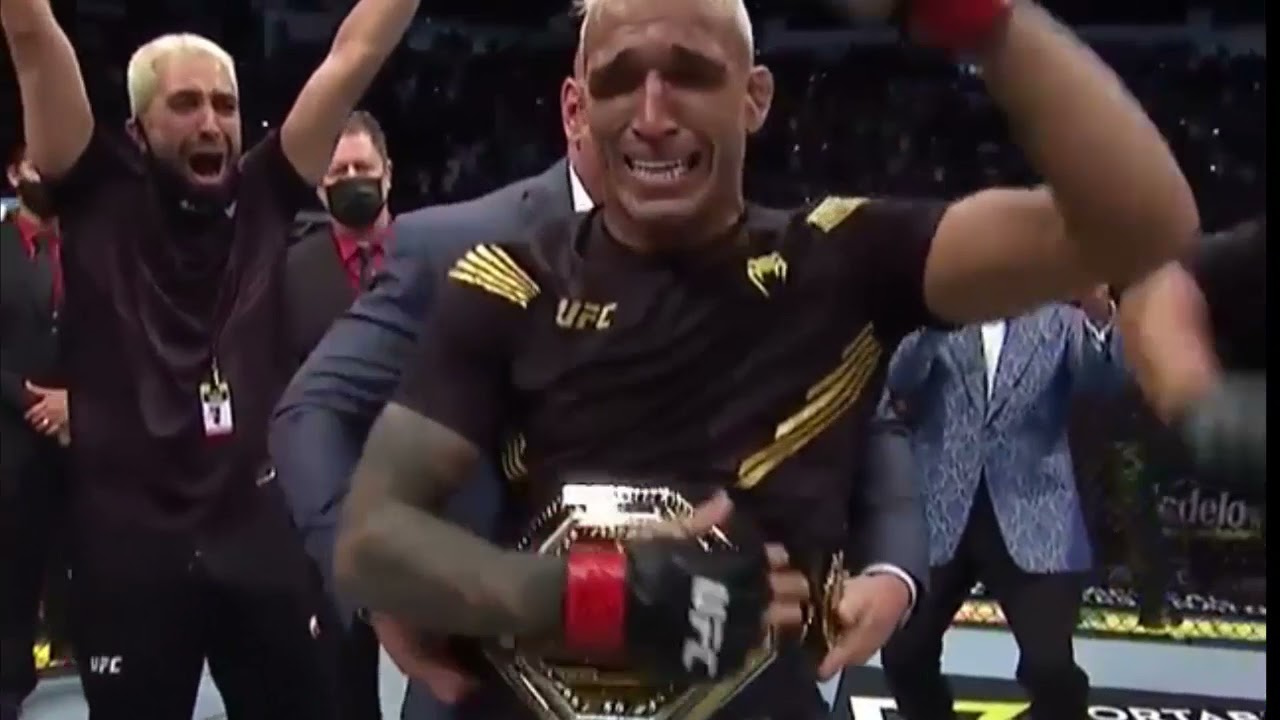 Charles Oliveira gets emotional after becoming NEW Champion