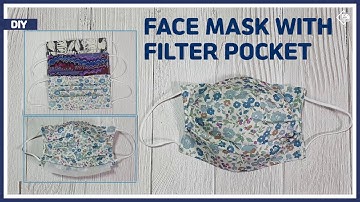 DIY/ How to make a face mask with filter pocket/ 3D MASK/ 필터를 교체할 수있는 마스크만들기/ filter replacement/