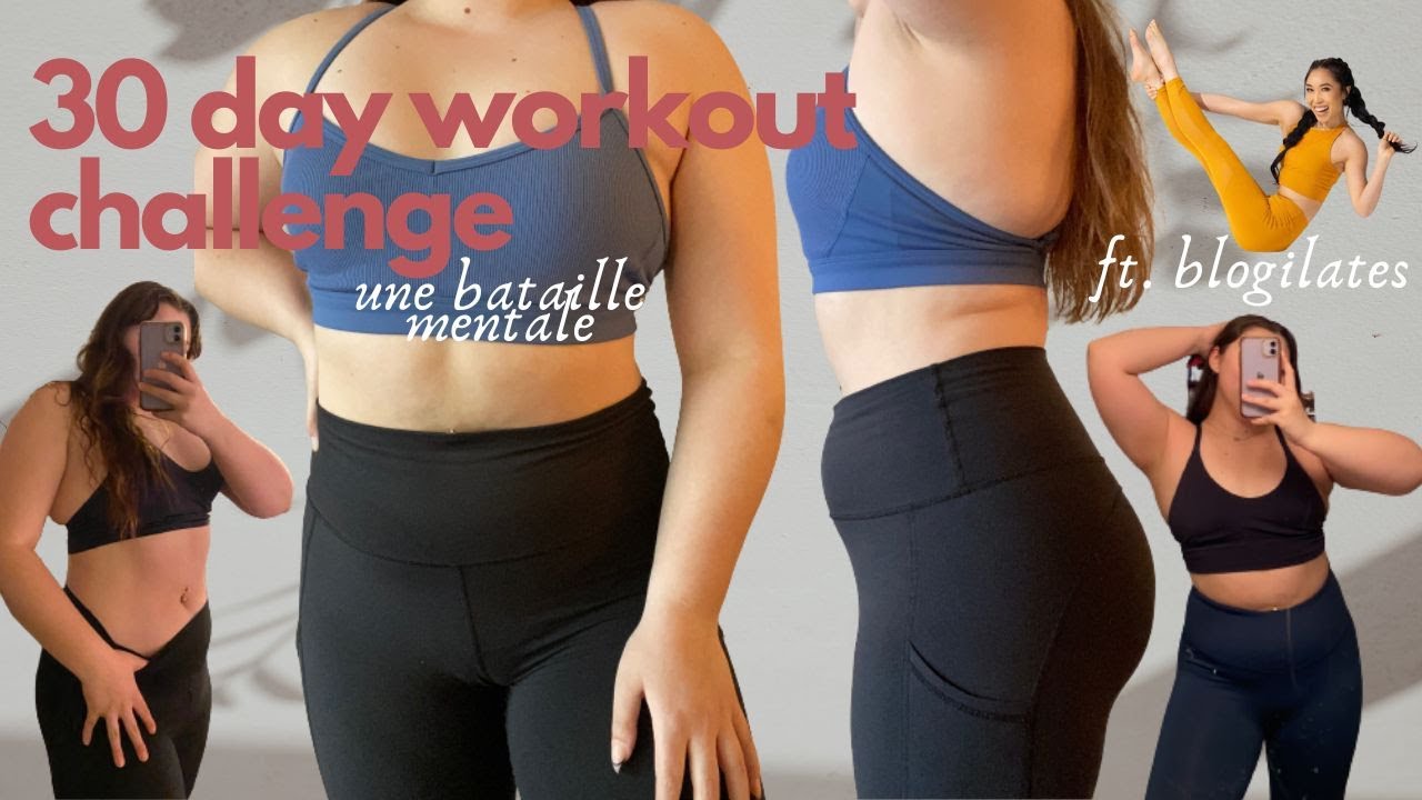 30 day workout challenge | une bataille mentale (ft. blogilates) - YouTube