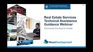 FY26 One Stop Webinars: Real Estate Service Technical Assistance