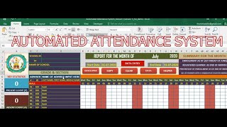 Demo fur fully automated Attendance System using Excel and VBA Programming