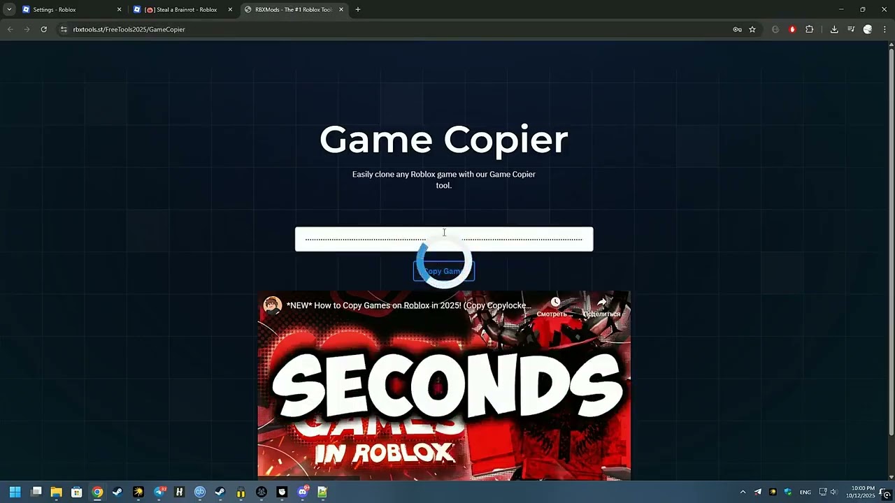 FREE Uncopylocked Steal A Brainrot  How to copy roblox games  Roblox Studio Tutorial   RBXModsTools