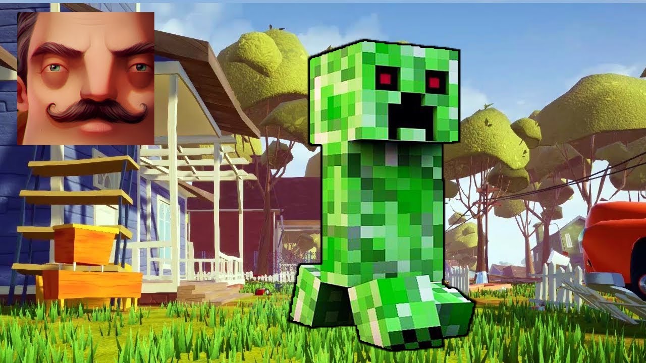 Hello Neighbor - My New Neighbor Creeper Minecraft Act 2 Hole Gameplay ...