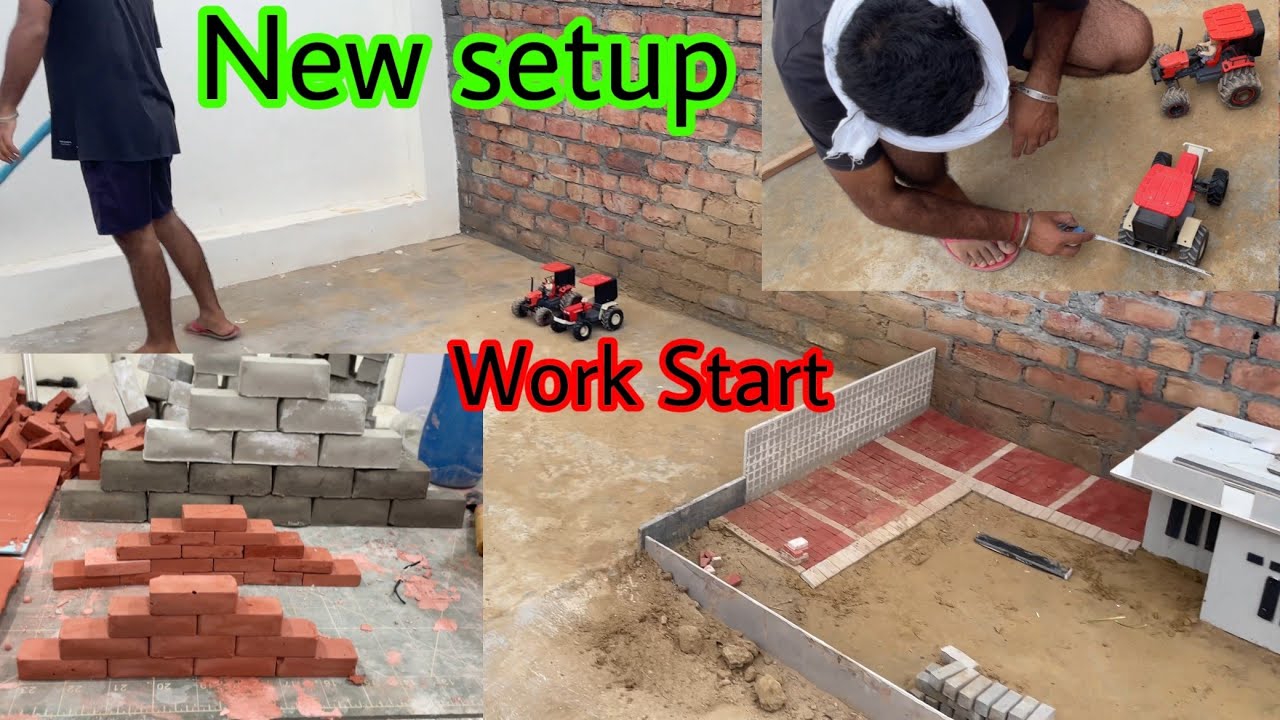 new setup work start and new bricks for setup - YouTube