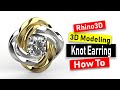 Knotted Interlock Earring Design 3D Modeling in Rhino 6 [Jewelry CAD Design Tutorial #121]