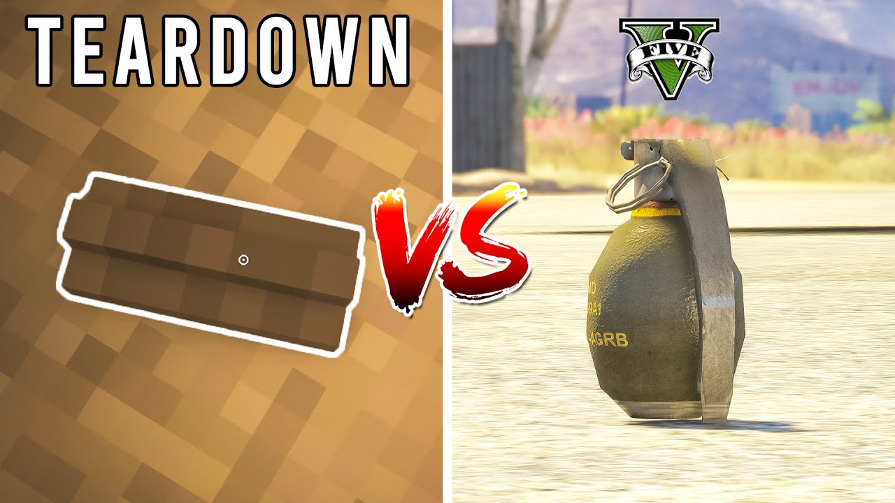Teardown Pipe Bomb VS GTA 5 Grenade Which is Best? YouTube