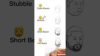 Drawing Levels of Beard ✍️ What is your style? #art #drawing #sketch #shorts #beard #pencildrawing