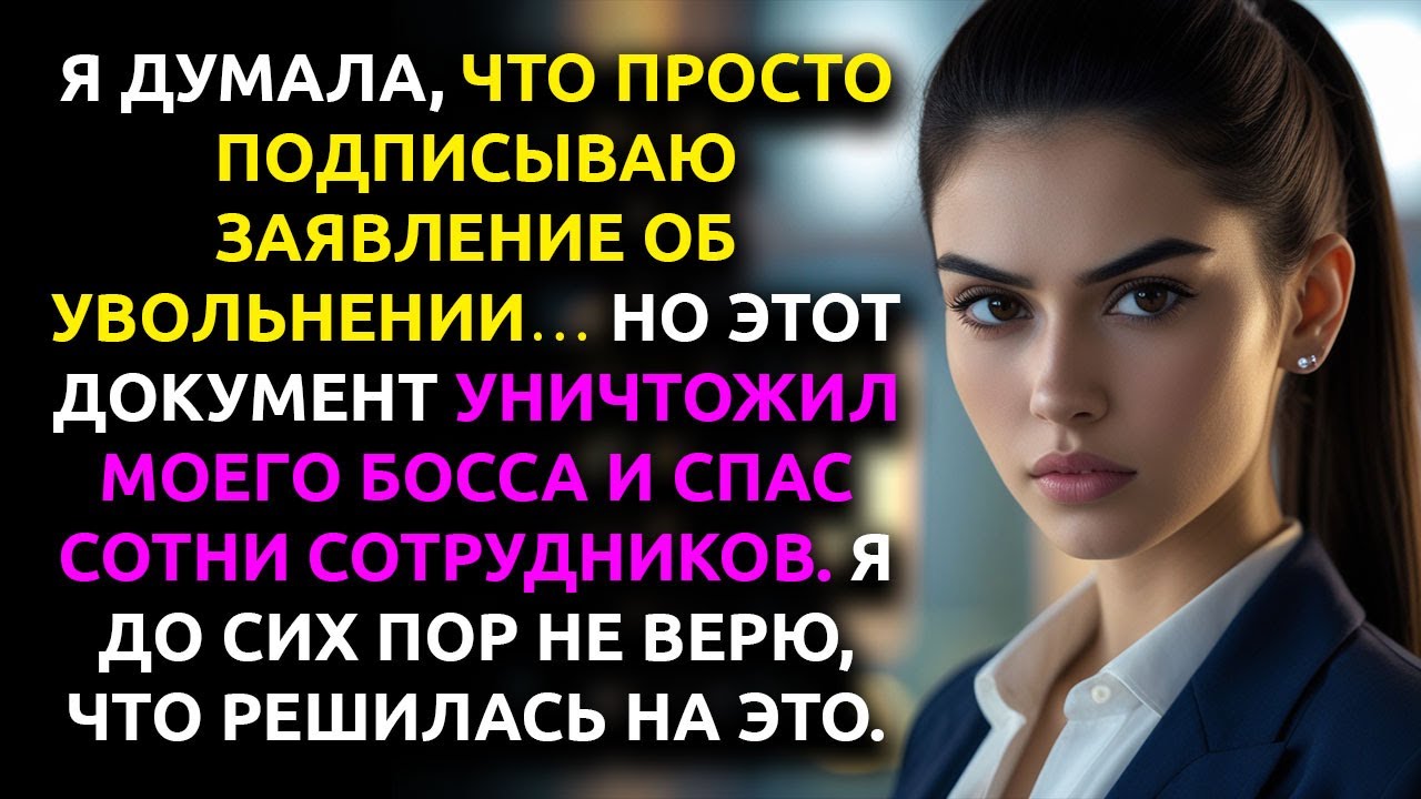 Я подписала ОДНО ЗАЯВЛЕНИЕ… и разрушила карьеру СВОЕГО БОССА