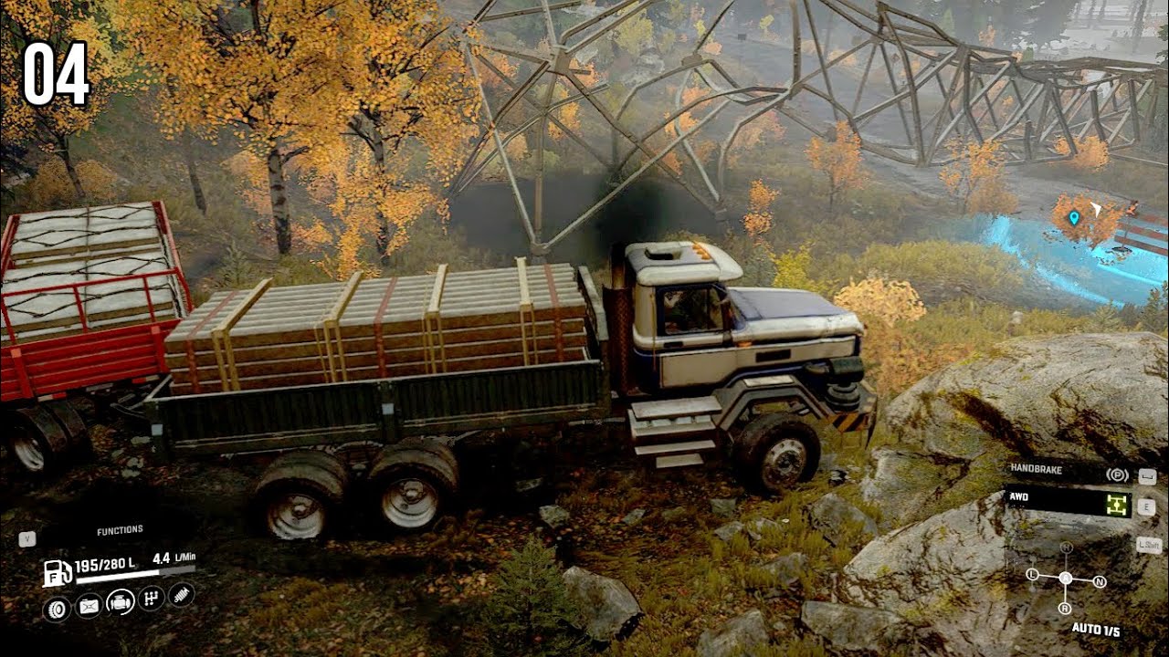 SnowRunner Gameplay Walkthrough Part 004 - Fallen Power lines ...