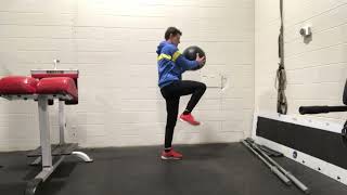 Split Squat Rotational MB Toss