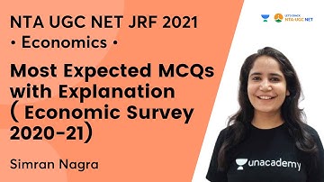 Most Expected MCQs  with Explanation ( Economic Survey 2020-21) | NTA UGC NET-JRF 2021| Simran Nagra