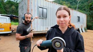 Começamos construir nossa casa contêiner