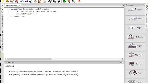 Crear variable de texto en Pseint