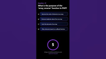 What is the purpose of the array reverse function in PHP