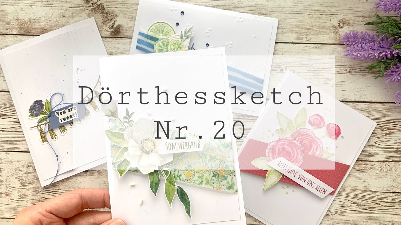 Sommerliche Karten mit Vellum vom #action  zum  #dörthessketch Nr.20 ♥️