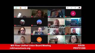 Mill River Unified Union Board Meeting - August 5, 2020