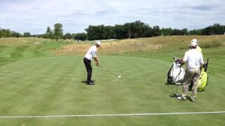 John Senden teeing off