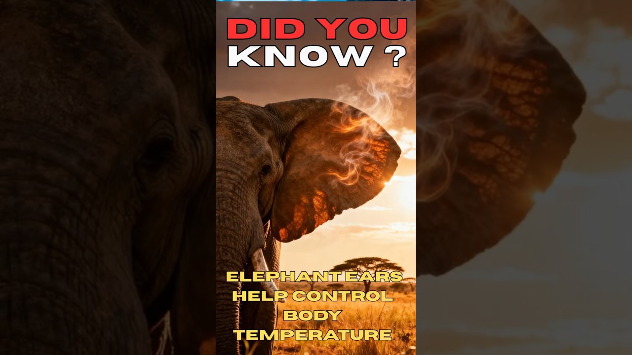 А вы знали? Уши слона помогают регулировать температуру тела. 