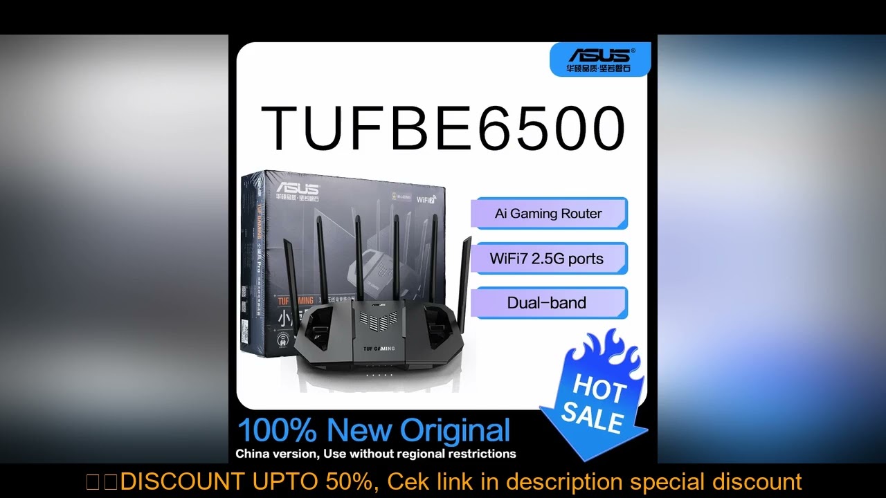 ASUS WiFi7 TUF GAMING BE6500 Gaming Router Ai Router Home WiFi Random Group Routing