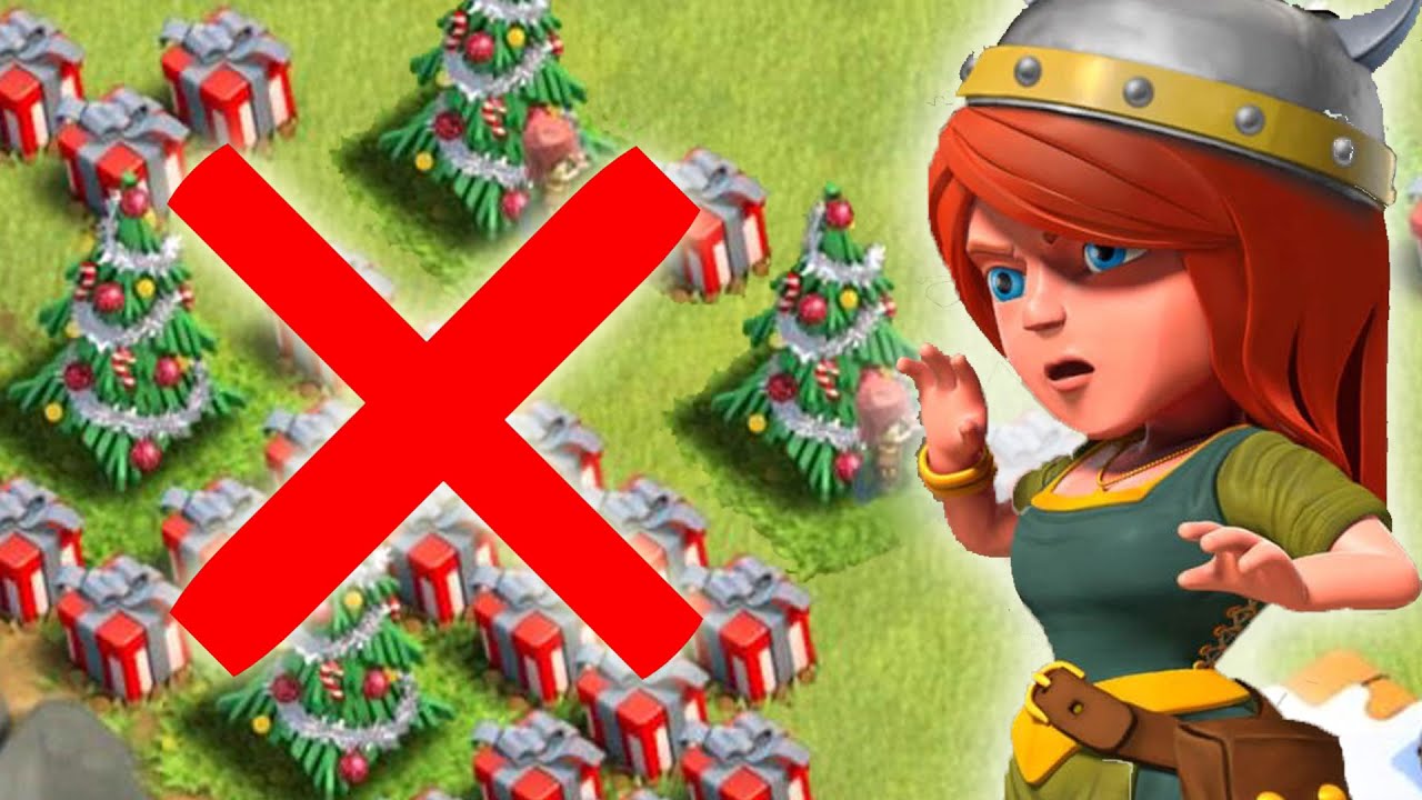 Clash Of Clans | &quot;REMOVING 4 CHRISTMAS TREES (SAME BASE)&quot; | What Does