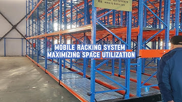 Mobile racking system,maximizing space utilization#rack #warehouse #mobilerackingsystem