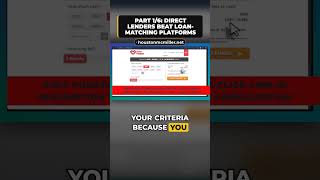Direct Lender vs Loan Matching Platform For Bad Credit (Post Lake Lending) #shorts