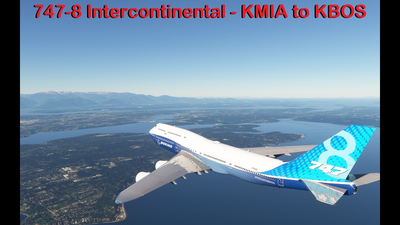 MSFS 2020, KHG Ep 272 - 747-8 Intercontinental - Miami to Boston