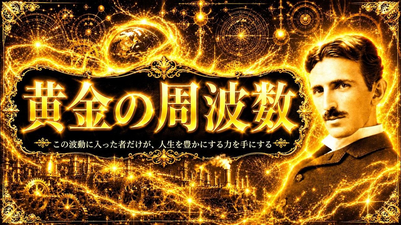 【※99%は知らない】黄金の周波数―追えば逃げ、整えば流れ込む|ニコラ・テスラが物理で解き明かす豊かさの本質|潜在意識|波動|成功哲学|名言