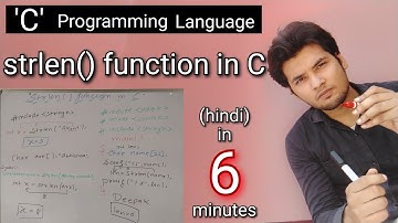 strlen() function in C - string length function in hindi || C programming language