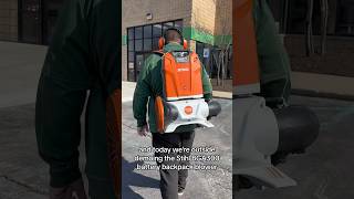 Unleashing The Power Of Nature Stihl Bga300 Battery Backpack Blower Demo - Leaf Blowing Revolution