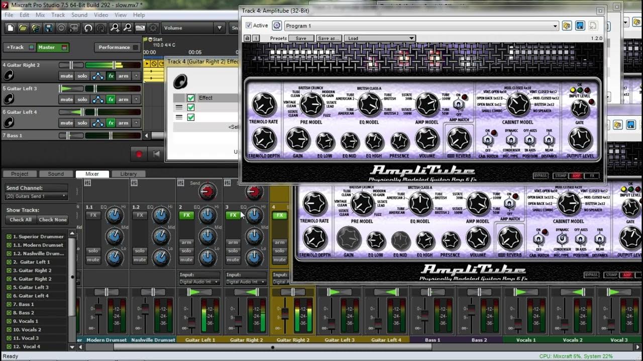 HOW TO RECORD WITH AMPLITUBE VERSION 1 CLEAN WITH LEAD WITH MIXCRAFT