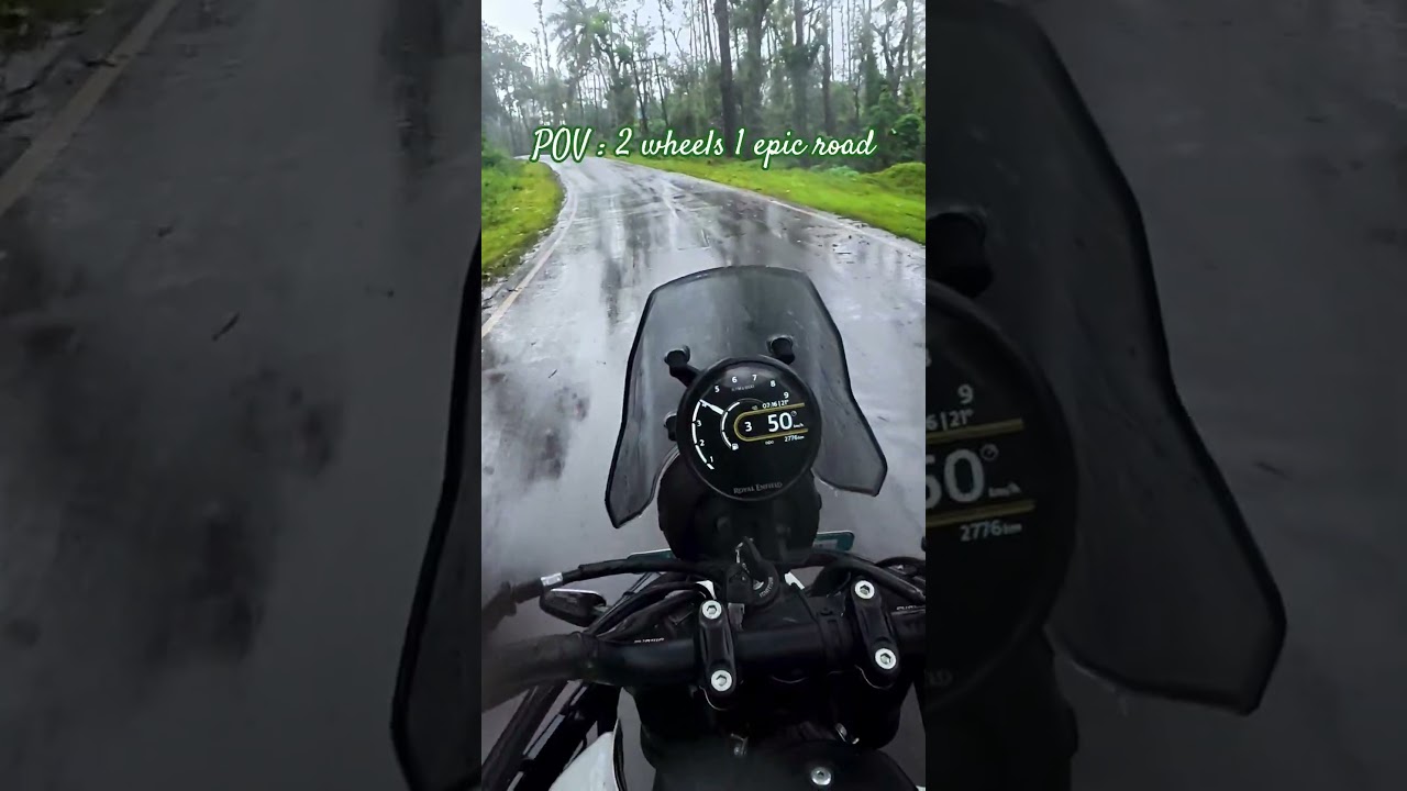POV bike ride through misty Western Ghats in monsoon 🌧️🏍️ 