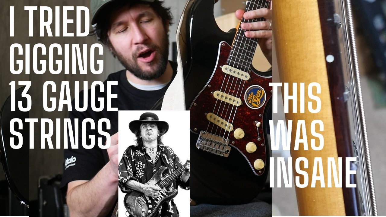 Я пытался играть на концертах с этими безумными струнами калибра 13-56, как это делал Стиви Рэй В...