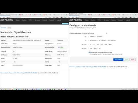 Configure fixed BAND cellular QMI modem via OpenWRT LuCI.