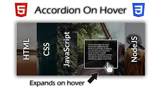 Make an Accordion on Hover with HTML & CSS