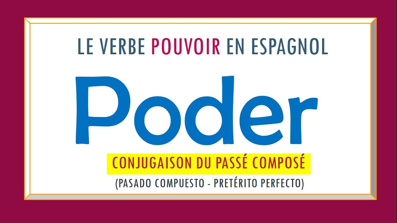 POUVOIR au PASSE SIMPLE Espagnol Conjugaison | CAN in Spanish Conjugation |  Español - YouTube