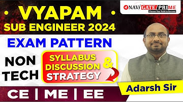 Vyapam Sub Engineer Non-Technical Part Analysis & Strategy   |   @NaviGATEInstitute