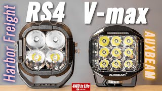 Harbor Freight Roadshock Edge 4 LED vs AUXBEAM V-max Series