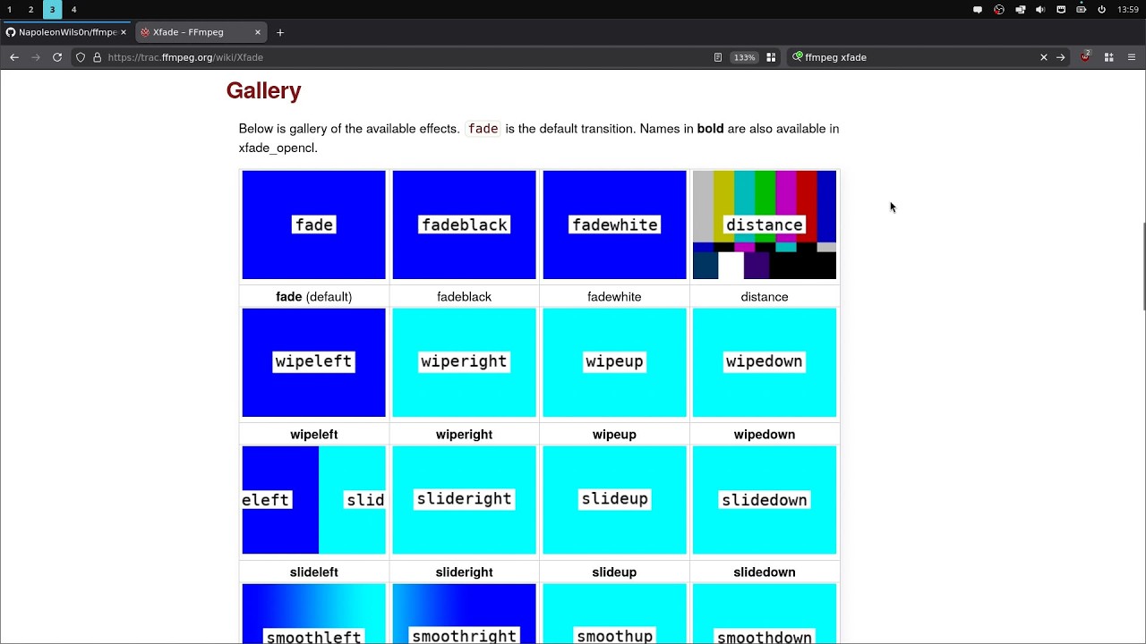 xfade-clips добавляет переходы xfade в стиле ffmpeg между несколькими клипами.