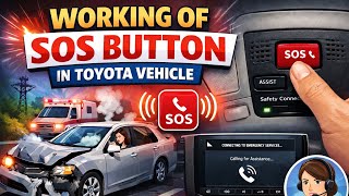 EMERGENCY SOS 🆘 USING OF SOS BUTTON IN TOYOTA VEHICLE 